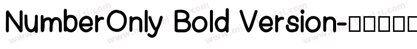 NumberOnly Bold Version字体转换
